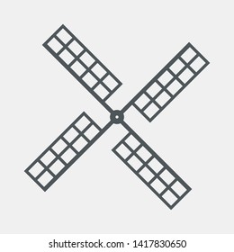 Windmill mill blade quality vector illustration cut