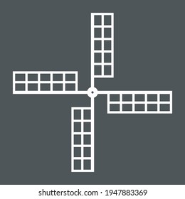 Windmill mill blade quality vector illustration cut