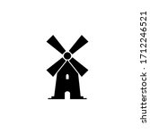 Windmill, Mill icon, logo isolated on white background