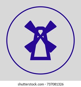 Windmill minimal vector icon. Cemetery flat line icon for websites and mobile minimalistic flat design.