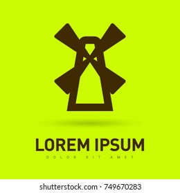 Windmill minimal vector icon. Cemetery flat line icon for websites and mobile minimalistic flat design.