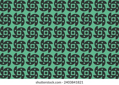 Windmill motif pattern vector illustration.