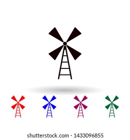 windmill multi color icon. Elements of farm set. Simple icon for websites, web design, mobile app, info graphics