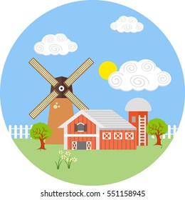 Windmill and nature