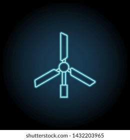 Windmill neon icon. Simple thin line, outline vector of Sustainable Energy icons for UI and UX, website or mobile application