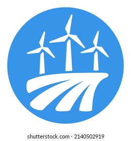 Windmill on the field glyph icon. Agriculture sign. Graph symbol for your web site design, logo, app, UI. Vector illustration, EPS10.