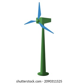 Windmill on a pole. The concept of renewable energy sources.
