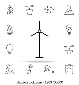 windmill outline icon. Ecology icons universal set for web and mobile