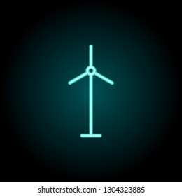 windmill outline icon. Elements of Ecology in neon style icons. Simple icon for websites, web design, mobile app, info graphics