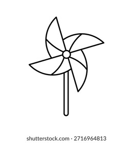 Molino de viento de papel gráfico icono Vector