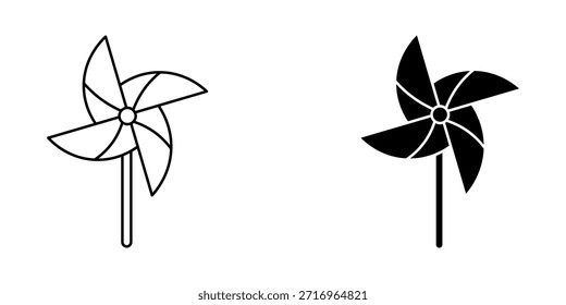 Molino de viento de papel gráfico icono Vector