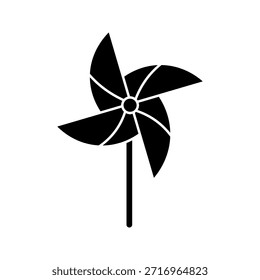 windmill from paper graphic icon vector