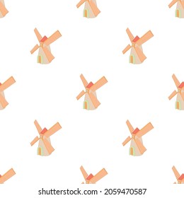Windmill pattern seamless background texture repeat wallpaper geometric vector