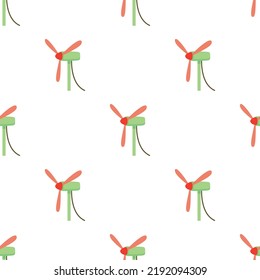 Windmill pattern seamless background texture repeat wallpaper geometric vector