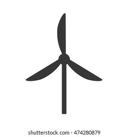 windmill  power energy electricity icon. Flat and isolated design. Vector illustration