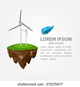 Windmill. Project template alternative energy sources.