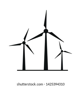Windmill Propeller Energy Icon Vector Template