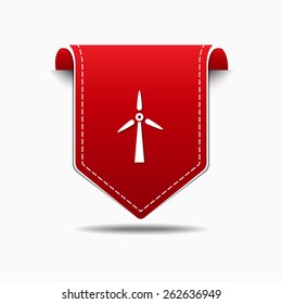 Windmill Red Vector Icon Design
