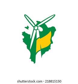 Windmill sign Branding Identity Corporate vector logo design template Isolated on a white background