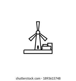  windmill sign icon vector eps