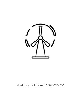  pasos vectoriales del icono de símbolo del molino de viento