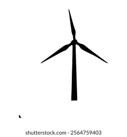 Windmill silhouette icon vector design.
