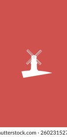 windmill silhouette for phone wallpaper 