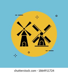 Windmill simple illustration idea. Easy to edit with vector file. Can use for all your graphic design content. Especially about technology.