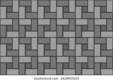 Windmill style tile pattern background in grayscale. Ideal for modern architecture, digital textures, floor mockups, and interior design assets.