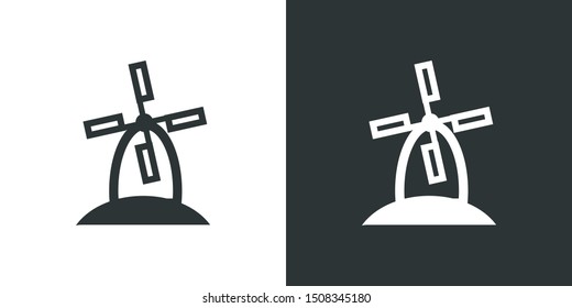 Windmill Symbol Sign Icon Vector