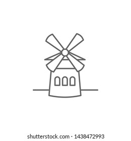 windmill thin line icon