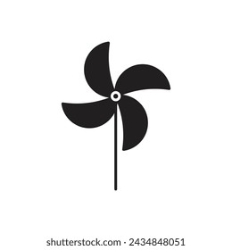 Windmill toy icon design, isolated on white background, vector illustration