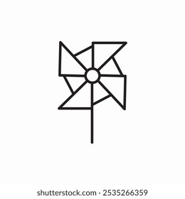 windmill toy icon sign vector