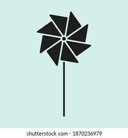 Icono de juguete de molino de viento diseño vectorial aislado