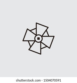 Windmill toy icon for website design and mobile app development