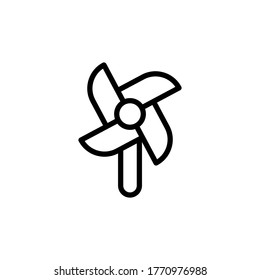 Windmill, toy, summer icon. Simple line, outline vector elements of vacation icons for ui and ux, website or mobile application