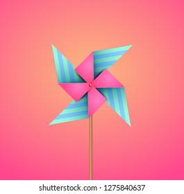 Windmill toy - vector illustration