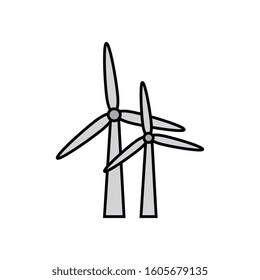 windmill turbine generator isolated icon vector illustration design