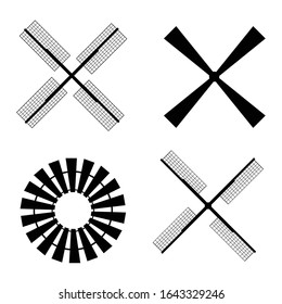 windmill turbine propeller art vector