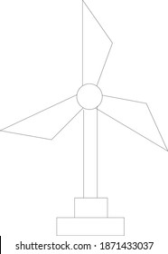 Windmill turbine Vector Icon 