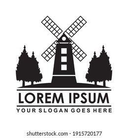 windmill vector , agriculture logo vector