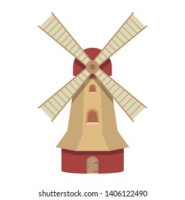 Windmill vector design illustration isolated on white background