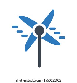 windmill  vector  glyph colour icon