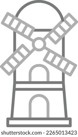 Windmill vector icon. Can be used for printing, mobile and web applications.