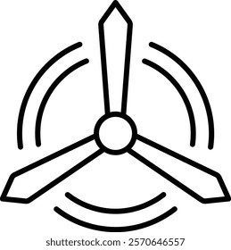 Windmill vector icon. Can be used for printing, mobile and web applications.