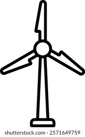 Windmill vector icon. Can be used for printing, mobile and web applications.