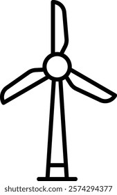 Windmill vector icon. Can be used for printing, mobile and web applications.