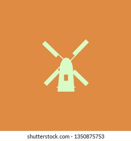 Windmill vector icon. flat design