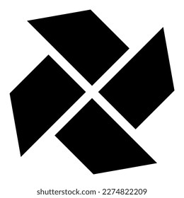 activo de ilustración de icono del vector del molino de viento