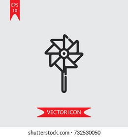 Windmill vector icon, illustration symbol